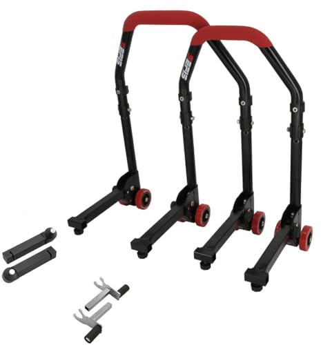 SEFIS M20 Motorradständer Set Vorder- und Hinterrad Motorradheber Serviceständer Front und Heck Motorrad montageständer hinten Motorrad ständer Set (für Honda CMX 500 Rebel)