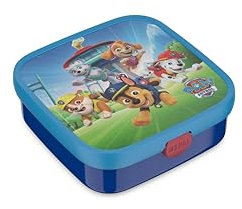 Mepal - Bento Brotdose Groß Campus - Bento Lunchbox für Kinder - Inklusive 2 auslaufsicheren Bento Fächern & Gabel - Bento-Fach ist mikrowellengeeignet - 2x 200 + 1250 ml - Paw Patrol Pups