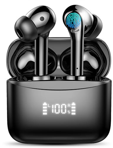 2025 New ANC Earphones Wireless Earbuds, Bluetooth 5.4 Headphones in Ear with HiFi Stereo Deep Bass, ANC ENC Noise Cancelling Mic Wireless Earphones 42H Playtime IP5 Waterproof Bluetooth Earbuds