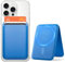 OCASE Porte-Cartes Magnétique, Support Réglable, Compatible avec MagSafe, Cuir Synthétique, pour iPhone Séries 16/15/14/13/12 (Exclu Séries Mini) et Coque per MagSafe - Bleu Clair