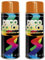 Deco Color 2er Sparpack Lackspray glänzend 400ml nach RAL (2 Dosen in orange glanz RAL 2004)