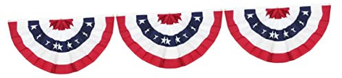 Kisangel 3St Fanflagge zum Unabhängigkeitstag USA Fächerflagge Unabhängigkeitstag Dekoration goldene Wimpelkette Flaggen Pole Gedenktag Dekorationen patriotische Fahnen Polyestertuch