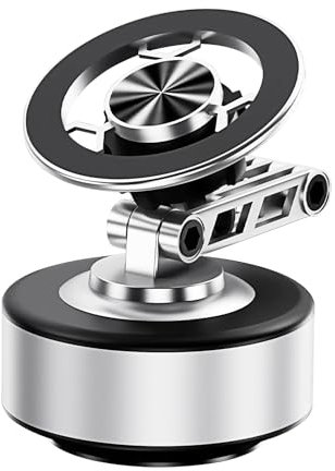 Jemey Magnetic Suction Cup Car Phone Holder, 1260° Rotation, Universal Compatible with iPhone 12-16 Series