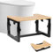 Toilettenhocker Klappbar, Tragbarer Toilettenhocker Holz Toilettenhocker Erwachsene, Höhenverstellbar Physiologischer Toilettenhocker, für Entlasten den Darm und Lindern sie Verstopfung und Blähungen