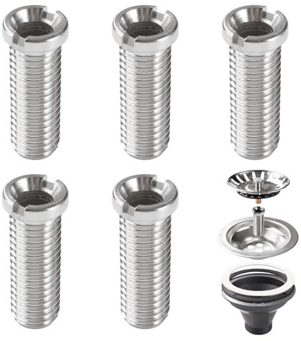 Lyeteung 5 Pezzi M12 x 35mm Viti del Cestello del Lavello, Vite da Piletta Cava Acciaio Inossidabile, per Filtro in Filettato Cucina