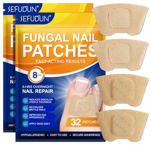 Nail Fungus Treatment for Toenail Extra Strong, 32 Patches - Effective Fungal Nail Patches For Toenails, Nail Repair for Broken Damaged Discolored Nails & Thick Nails