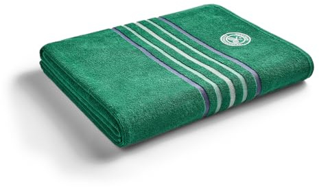 Wimbledon Spectator Towel | Compact Picnic Towel | Quick Dry | 180cm x 180cm | Official Tennis Championships Merchandise | Classic Colours | Green
