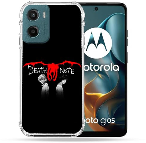Cokitec Schutzhülle für Motorola G05 / E15 Manga Death Note, Schwarz