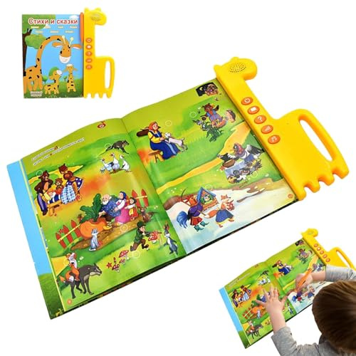 Apprendimento Della Lingua Russa,Libro Educativo Russo Con Suoni - Strumento Interattivo Linguistico per Bambini e Bambine a Casa e in Viaggio