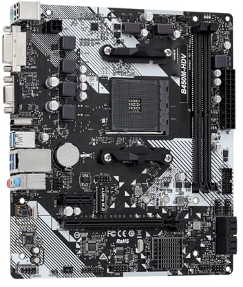 Placa Madre Fit For ASROCK B450M-HDV R4.0 B450 Placa Base AM4 Compatible con Ryzen 5 5600 5500 Ryzen 7 5700G 3700X 3 3200G CPU DDR4 M.2 HDMI Micro ATX