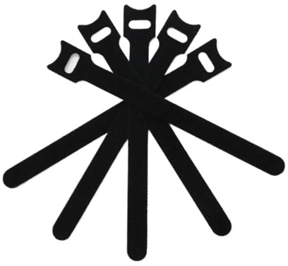 Kabelbinder Lösbare Kabelbinder, Draht-Organizer, schwarze Nylon-Klettbänder, Wickel-Reißverschluss, Bündel, Verband, Krawatte, Kunststoffbefestigung(20 pieces,300mm)