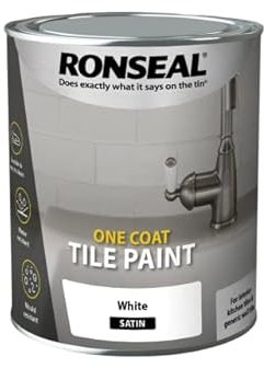 RONSEAL One Coat Watercolour Tile Paint White Satin 750ml