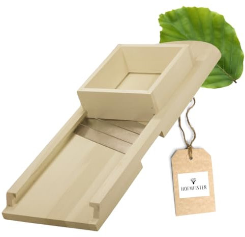 Râpe en bois à herbes-tiroir avec mandoline