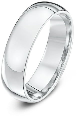 Theia Ehering Silber Massiv - Court Shape - hochglanzpoliert 6mm - Größe 65 (20.7)