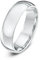 Theia Ehering Silber Massiv - Court Shape - hochglanzpoliert 6mm - Größe 65 (20.7)