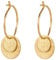 Pernille Corydon Ohrringe Damen Creolen Gold DOUBLE COIN 2 Plättchen 925 Silber Vergoldet - E002g