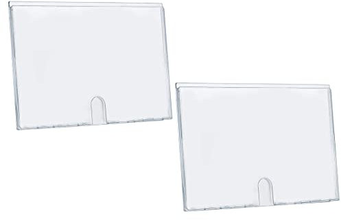 Acrimet Support Mural pour Panneau de Format Ledger A3, en Plastique Cristal Transparent avec Adhésif au Dos, Parfait pour Afficher au Bureau, au Restaurant, à l'École, à la Maison (lot de 2)