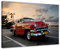 Bilderdepot24 Bild auf Leinwand | Roter Oldtimer in Havanna I in 60x50 cm als Wandbild | Wand-deko Dekoration Wohnung modern Bilder | 200553