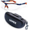 uvex Schutzbrille i-vo klar blau-orange kratzfest-beschlagfrei im Set inkl. Brillenetui, Sicherheitsbrille, Arbeitsschutzbrille