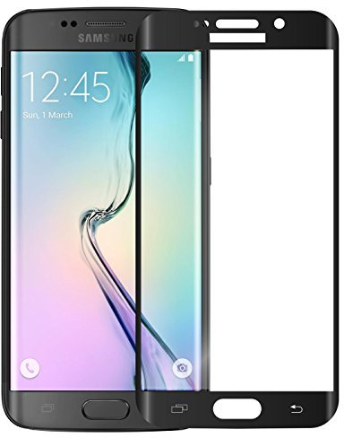 Conie FG35167 Fullglas Folie Kompatibel mit Samsung Galaxy S7 Edge, Displayschutzfolie Folie Panzerglas volle Display Abdeckung Glasfolie für Galaxy S7 Edge Gorillaglas Schwarz