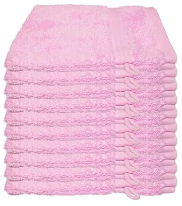 Julie Julsen 10er Pack Waschlappen 29 Farben erhältlich weich und saugstark 500gsm Öko Tex 15 x 21 cm Babyrosa B-Ware