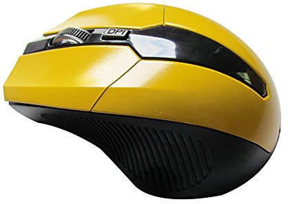 Steellwingsf souris optique sans fil 2,4 GHz avec récepteur USB 2.0 pour ordinateur portable PC Ordinateur taille unique jaune