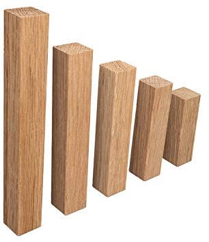 REESE | Universal Fussleisten Eckklotz Eckblock Ecke Eckturm | Eiche ROH | (ohne Fase), 65 mm / 15 Stück)