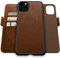 dreem Fibonacci 2-in-1 Wallet Case for Apple iPhone 11 Pro Max - Luxury Vegan Leather, Magnetic Detachable Shockproof Phone Case, RFID Card Protection, 2-Way Flip Stand - Chocolate