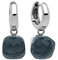 Qudo Firenze Creolen silber farben (london blue)