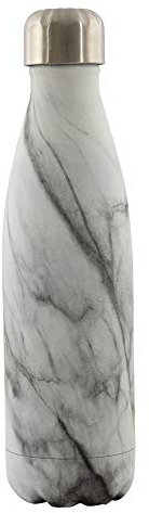 Point-Virgule Double Wall Stainless Steel Water Bottle Cool Bottle for Drinks Marble 500ml