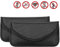LTXDJ 2 Stück Signal Blocking Bag, Shielding Pouch Brieftasche Hülle Handy-Sicherheitstasche Anti-Tracking Anti-Spionage Anti-GPS für ID-Karte/Bankkarte und Autoschlüssel, Schwarz (BAG)