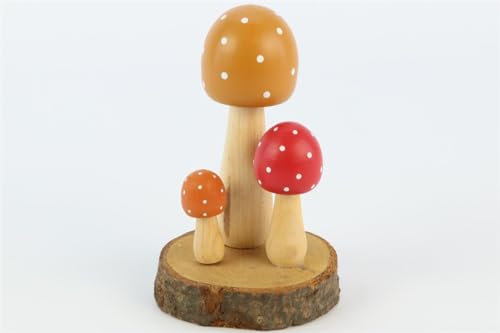 3er Aufsteller Fliegenpilz Holz Pilze Tischdeko Deko Pilz Set Herbstdeko Tischschmuck Gastro Herbst Arrangement hb135