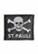 FC St. Pauli Aufnäher - Totenkopf schwarz - Patch 7 x 6 cm - Plus Aufkleber Wir lieben Fußball