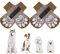 KOOLTAIL Hundesocken, rutschfest, für Hunde, Pfotenschutz, 2 Paar, verstellbare Hundesocken für Haustiere, draußen und drinnen, khaki