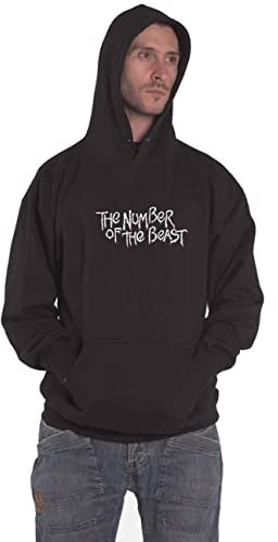 Iron Maiden Hoodie Number of The Beast One Colour Official Mens Black Pullover XL