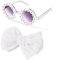 HONGXIN-SHOP Kinder Party Brille Retro Dasiy Sonnenbrille mit Schleifen Headbands Partybrille Party Favors Geschenke für Baby Kinder Mädchen, Weiß