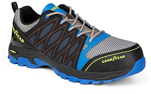 Goodyear GYSHU1503 S1P SRA HRO Metallfreie Arbeitssicherheitstrainer für Männer, blau/schwarz, 46 EU
