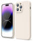 oakxco for iPhone 14 Pro Max Phone Case Liquid Silicone, Cute Thin Slim Soft Rubber TPU Plain Smooth Gel Cover for Women Girl Aesthetic Design, Matte Solid Protective & Shockproof Bumper, Beige Stone