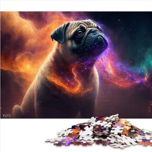 Puzzle Lernspiele Erwachsene 1000 Teile Puzzle Geschenke Mops für Erwachsene 1000 Teile Puzzle Lernspiele für Familienspaß 1000 Teile (26 x 38 cm)