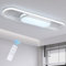 Oninio LED Deckenleuchte Moderne Deckenlampe Dimmbare Deckenleuchte mit Fernbedienung Flach 80cm Deckenleuchten für Wohnzimmer Küche Esszimmer Schlafzimmer (Weiß)