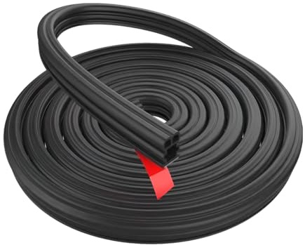 JNNJ Bande Étanchéité Insonorisante En Caoutchouc Pour Porte De Voiture, Voiture Protege Portiere Protecteur De Bord Sans Colle, Joint Étanchéité Caoutchouc Pour Portière Insonorisant(15mmx14mmx16m)