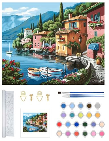 DHSBGWSX Kit de Pintura por Números para Adultos - Lienzo y Kit de Pintura al Óleo