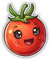 Samunshi® Süße Kawaii Tomate Sticker Anime Autoaufkleber für Motorrad Fahrrad Roller oder Auto Sticker Fahrrad Mtb Mountainbike Rennrad Comic Cartoon Retro Aufkleber 8x10cm