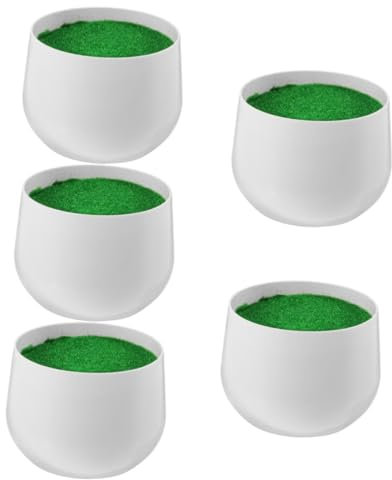 Cabilock 5 Piezas Planta Artificial En Maceta Decoración Jardinera De Flores Falsas Maceta Falsa De Bricolaje Maceta Falsa De Plástico Maceta De Fama DIY Jardinera Pequeña Flocado De Espuma
