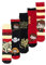 United Labels 5 Paar Harry Potter Socken für Damen, rot schwarz beige, 38-43, Damensocken, Frauen Strümpfe