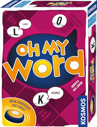 Kosmos 684891 Oh My Word, Wen erwischt der Timer? Lustiges, schnelles Wort-Spiel, Brettspiel, Partyspiel