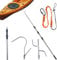 BeGrit Telescopic Boat Hook Heavy Duty Pole Extendable Boat Hooks for Docking Mooring Adjustable Push Pole 90cm - 250cm with Replaceable Hook For Motorboats Yacht Inflatable Boats Kayak Sailboat