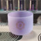 Bol chantant en cristal de quartz violet givré 432 Hz pour méditation, yoga et relaxation - 20,3 cm