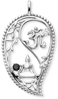 Engelsrufer Anhänger Yin Yang Drop aus 925er Sterlingsilber mit Zirkonia – Symbol für Balance & Harmonie – Größe: 22 x 33 mm – nickelfrei