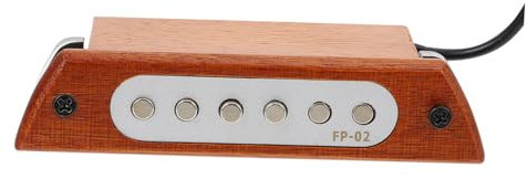 UPKOCH Piezo Schallloch Tonabnehmer Für Westerngitarre Ohne Bohren Holzoptik Akustikgitarren Pickup Hoher Output Doppelspule Mit Klarem Sound Und Lautstärkeregelung